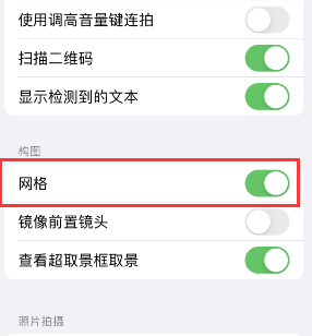 如东苹果手机维修网点分享iPhone如何开启九宫格构图功能 