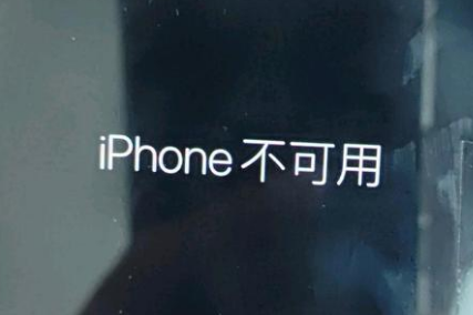 如东苹果服务网点分享锁屏界面显示“iPhone 不可用”如何解决 